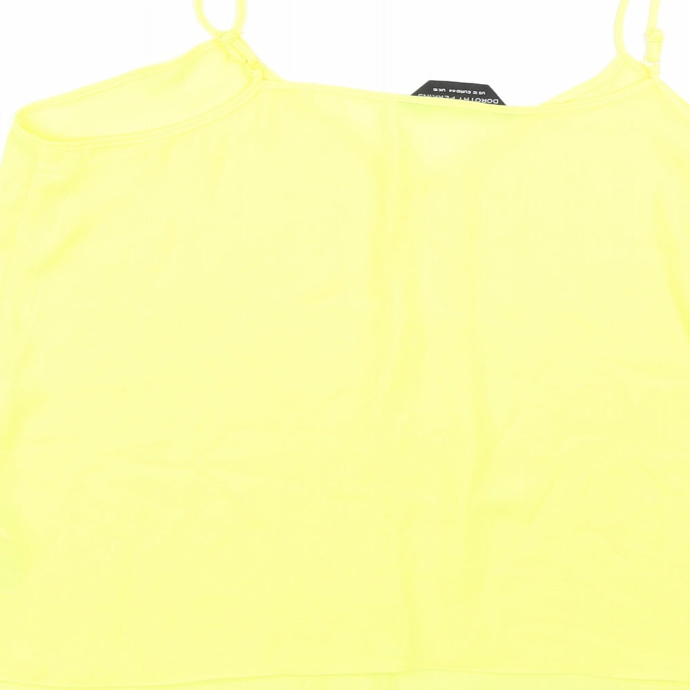 Dorothy Perkins Womens Yellow   Basic Tank Size 16