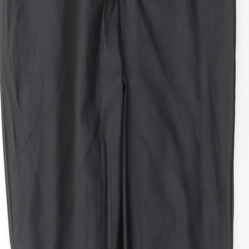 Womens UK Size 10 Missguided Regular Fit  Black Trousers