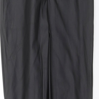 Womens UK Size 10 Missguided Regular Fit  Black Trousers