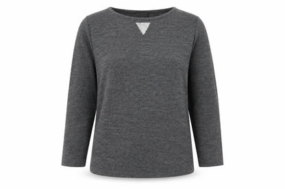 Evidence Womens Grey  Knit Pullover Jumper Size XL  - sequins