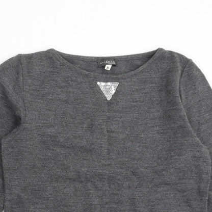 Evidence Womens Grey  Knit Pullover Jumper Size XL  - sequins