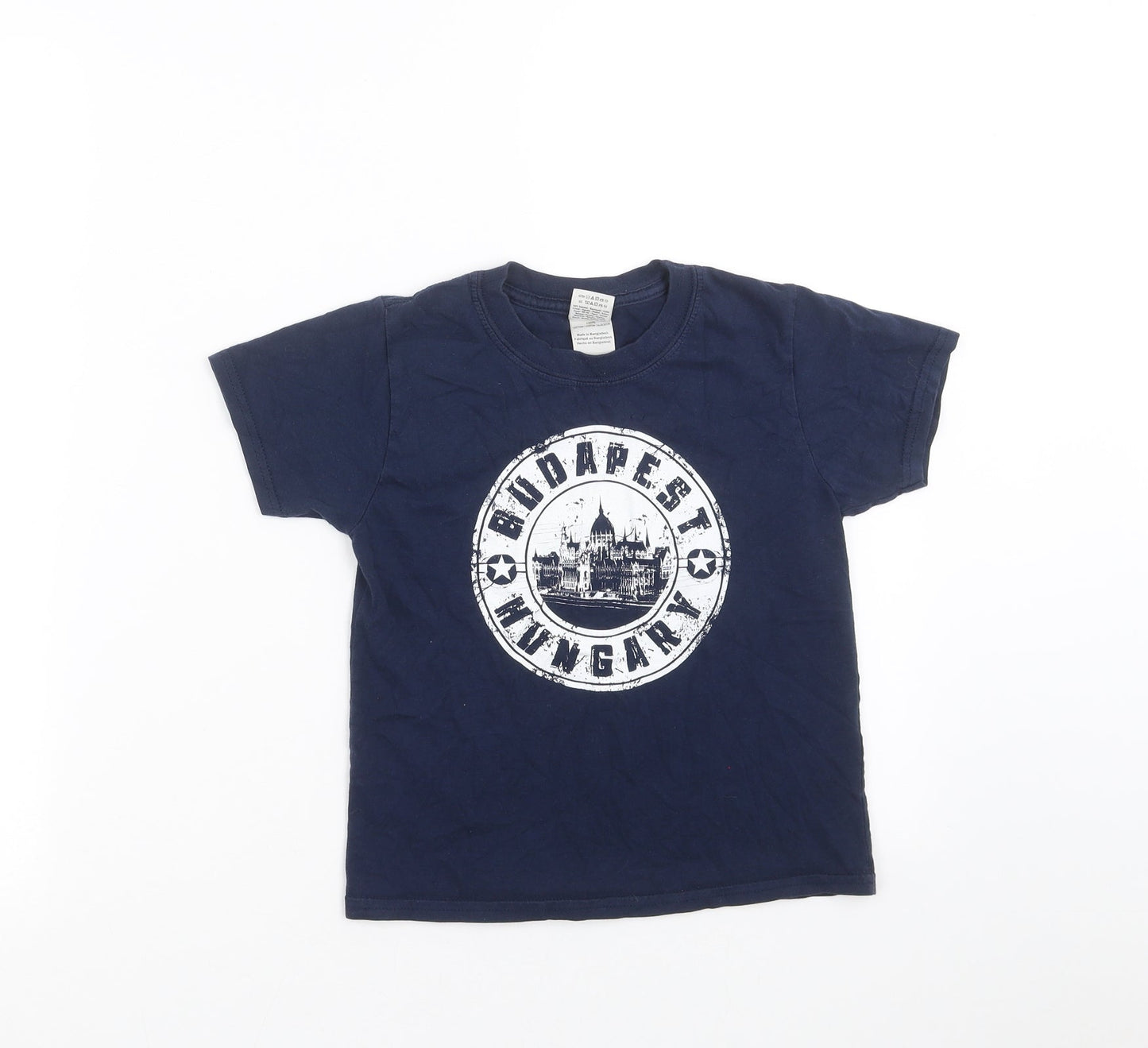 Gildan Boys Blue   Basic T-Shirt Size 5-6 Years  - budapest hungary