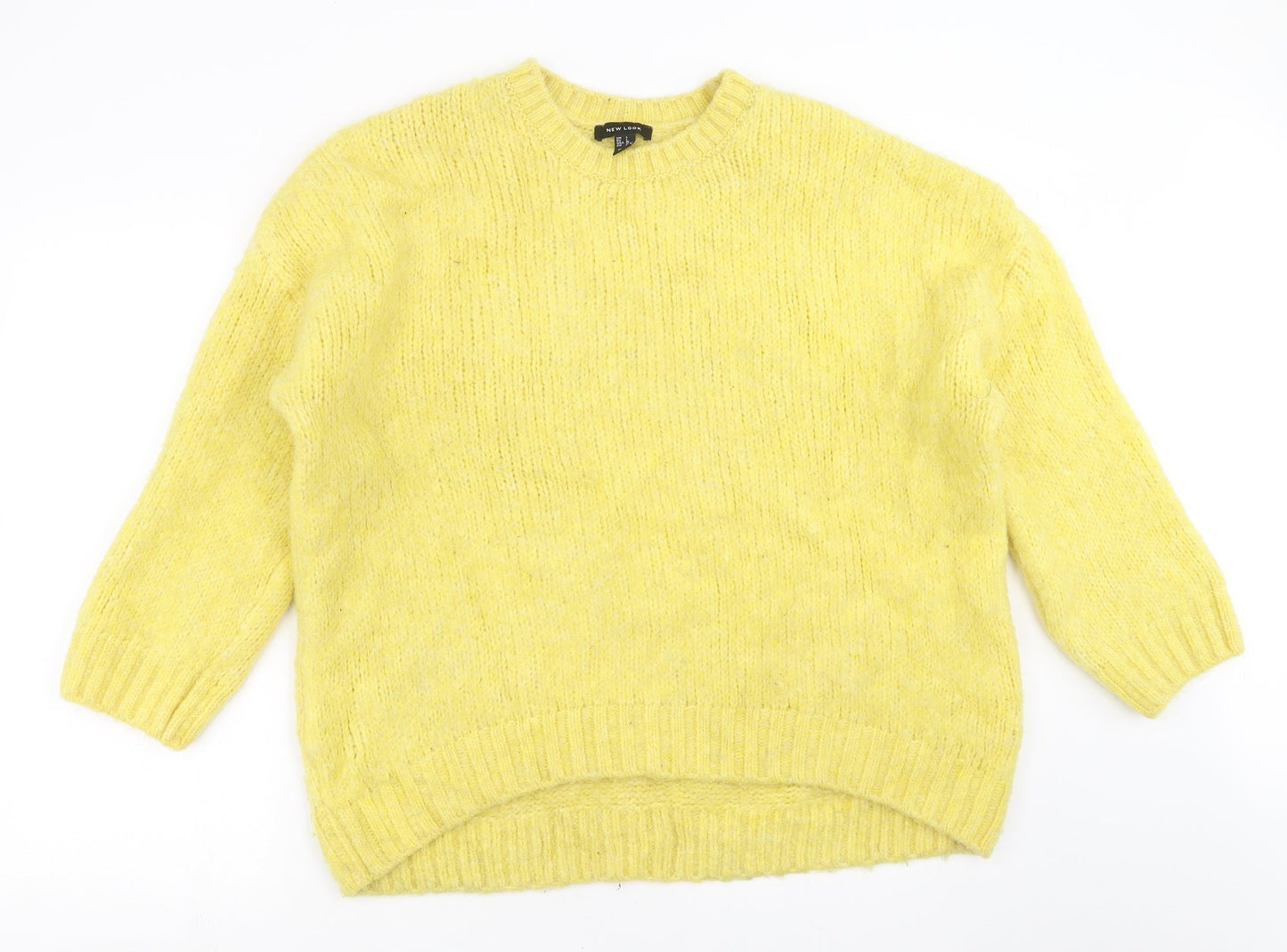 Womens UK Size L New Look Yellow Pullover Jumper