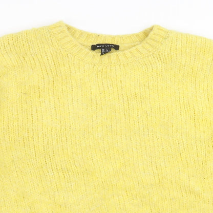 Womens UK Size L New Look Yellow Pullover Jumper
