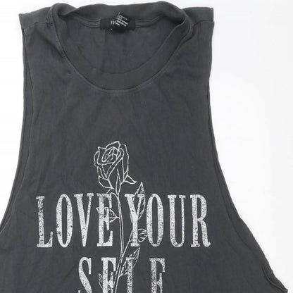 FOREVER 21 Womens Grey   Basic T-Shirt Size L  - Love Yourself