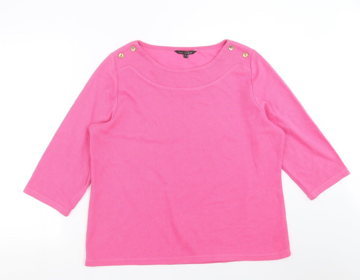 Womens UK Size 18 Love Leisure Pink Pullover Jumper