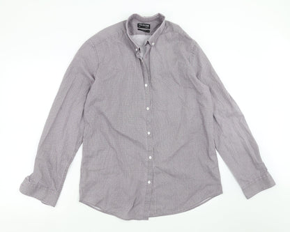 Mens UK Collar Size 16 Debenhams Smart Purple  Dress Shirt