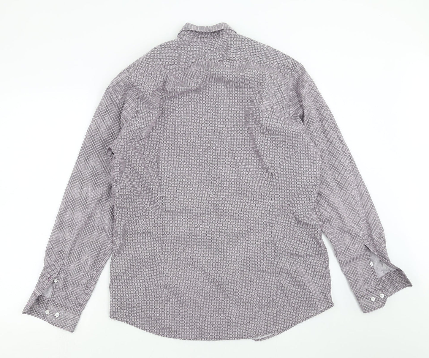 Mens UK Collar Size 16 Debenhams Smart Purple  Dress Shirt