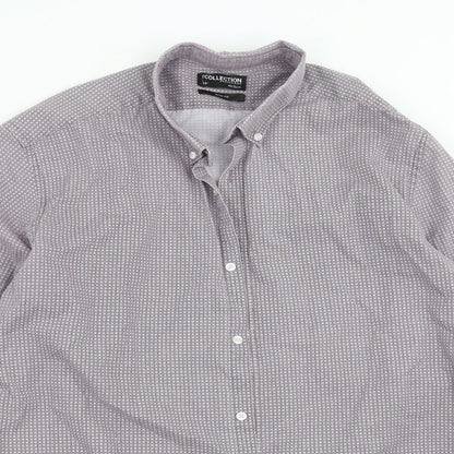 Mens UK Collar Size 16 Debenhams Smart Purple  Dress Shirt