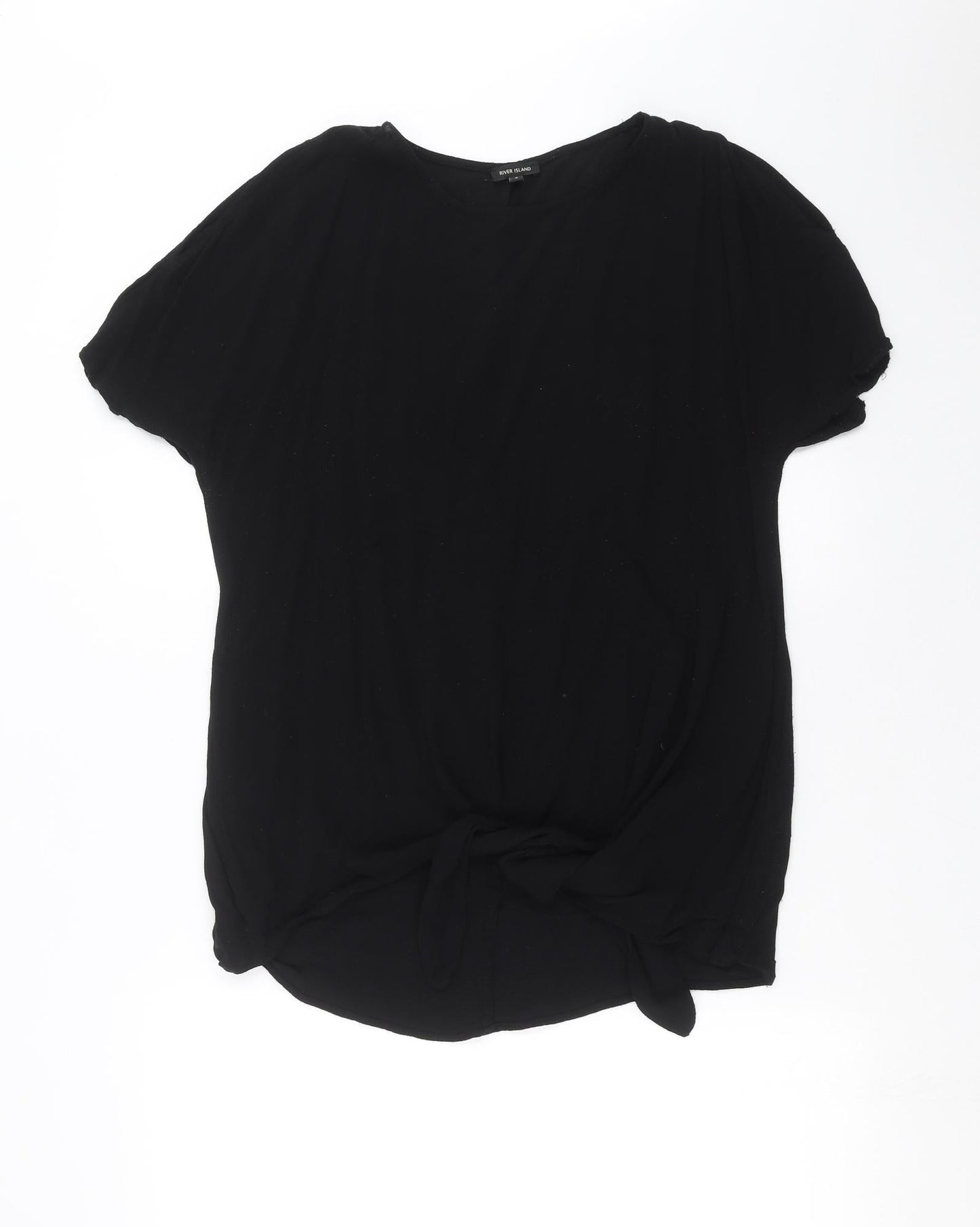 Womens UK Size 6 River Island Black Basic Blouse