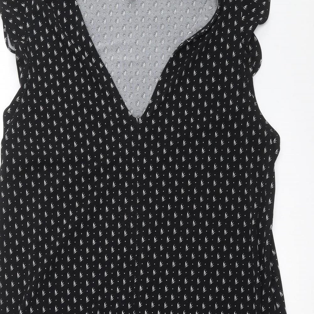 H&M Womens Black Geometric  Shift  Size M