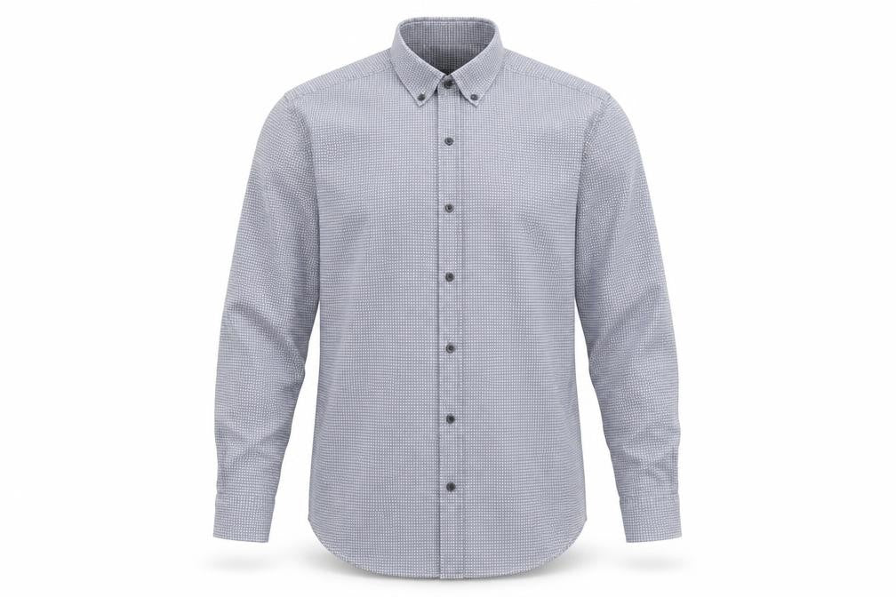Mens UK Size 16 Debenhams Blue  Button-Up Long Sleeve Casual Shirt