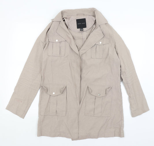 New Look Womens Beige   Overcoat Coat Size 10
