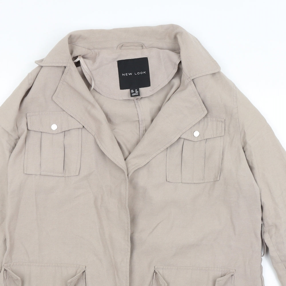 New Look Womens Beige   Overcoat Coat Size 10