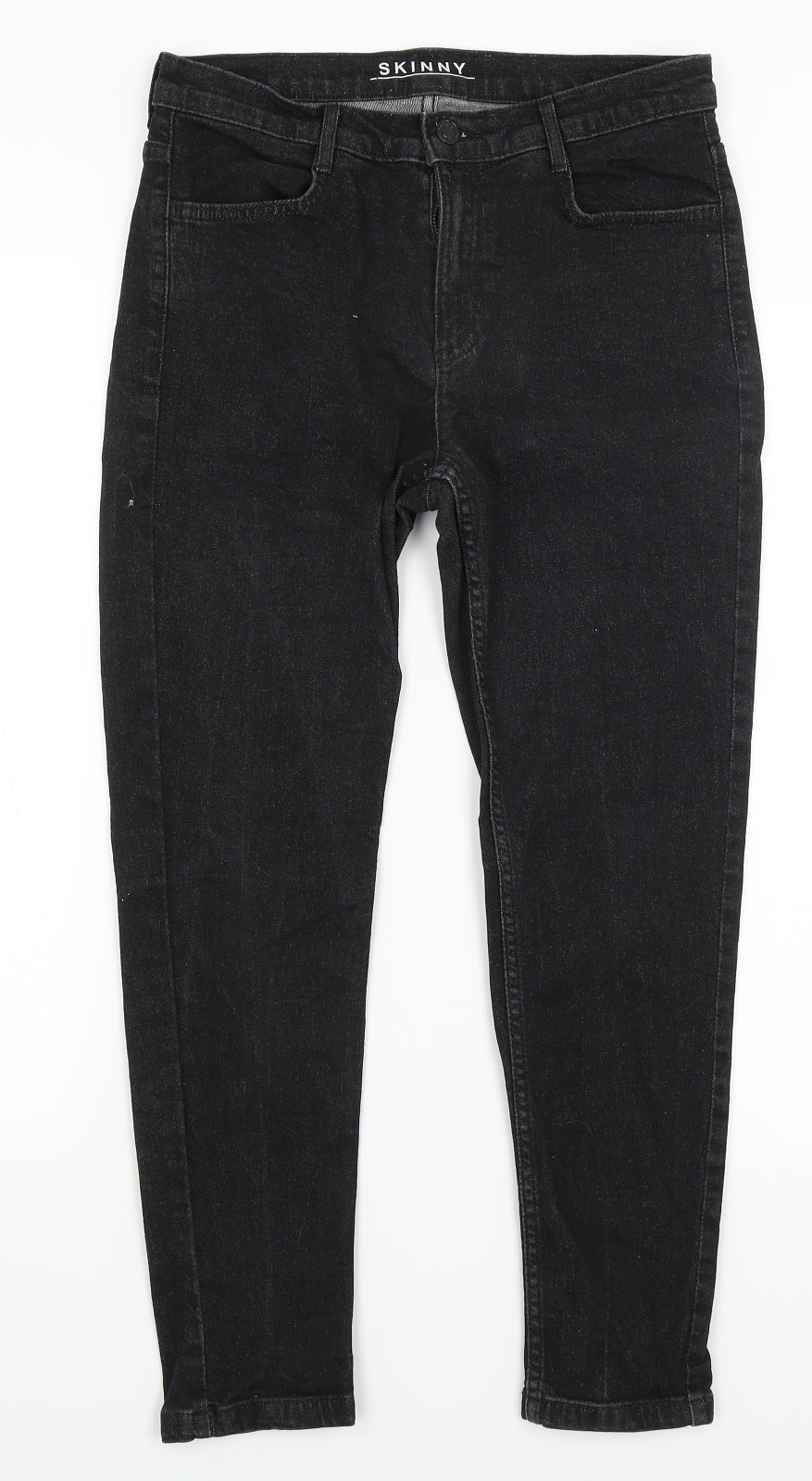 M7S Womens Black   Straight Jeans Size 10 L24 in