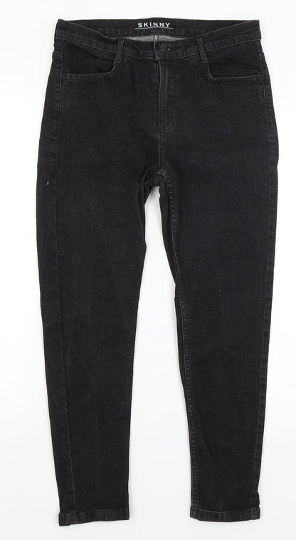 M7S Womens Black   Straight Jeans Size 10 L24 in
