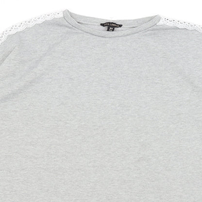 Womens UK Size M QED London Grey Pullover Jumper