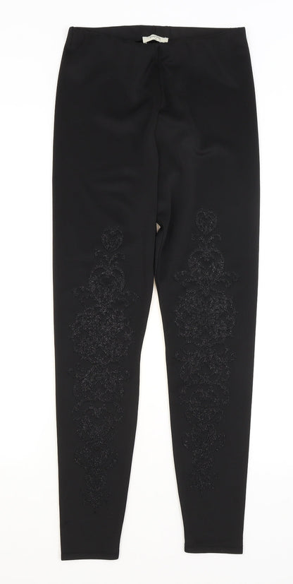 Womens UK Size 10 Papaya Regular Fit  Black Trousers