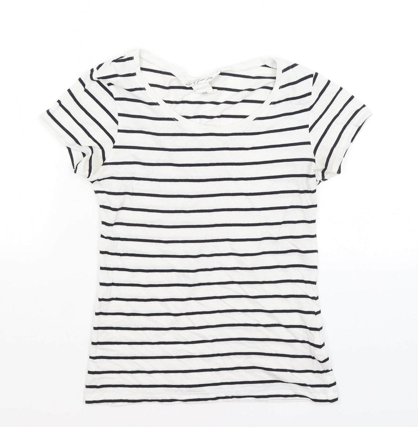 Womens UK Size XS H&M White Basic T-Shirt
