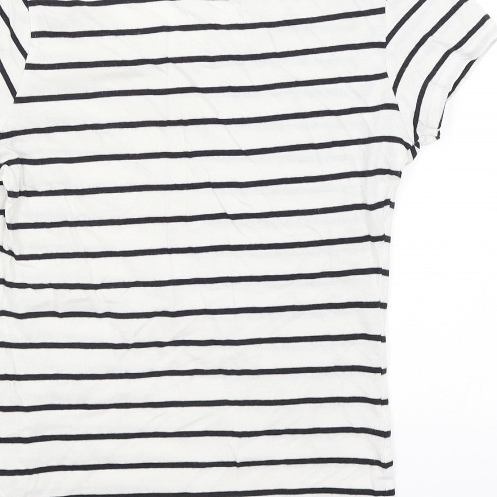Womens UK Size XS H&M White Basic T-Shirt