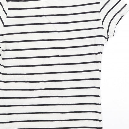 Womens UK Size XS H&M White Basic T-Shirt