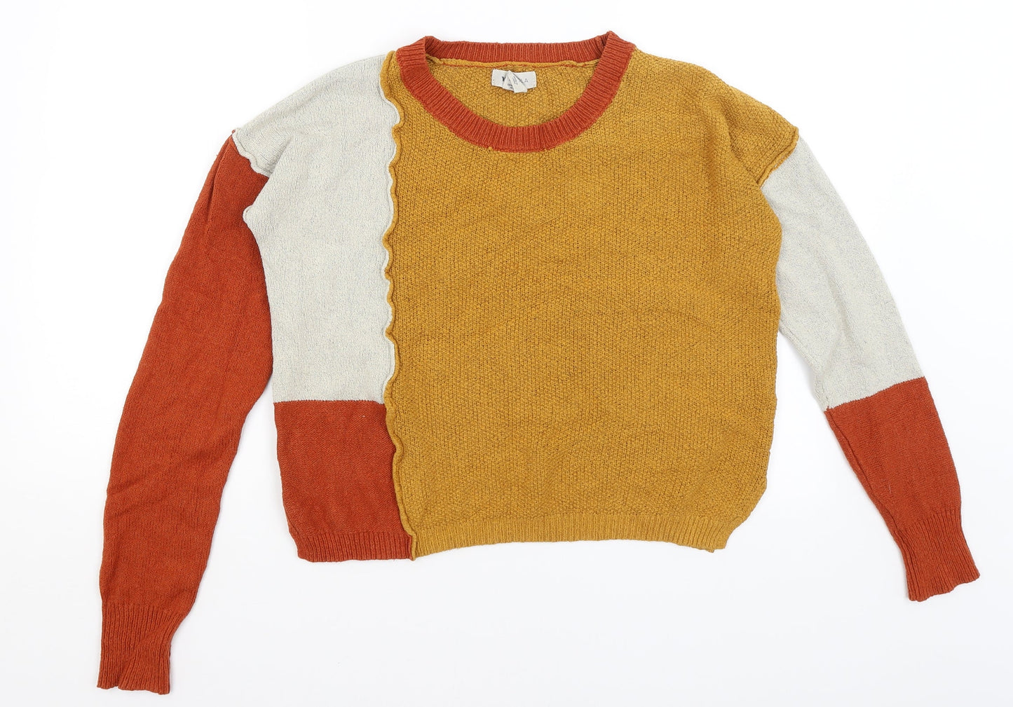 Womens UK Size S Yes Lola Brown Pullover Jumper