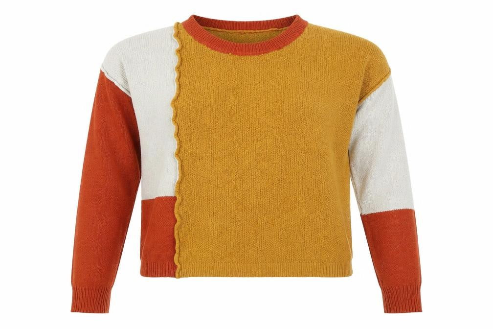 Womens UK Size S Yes Lola Brown Pullover Jumper
