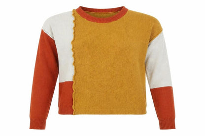 Womens UK Size S Yes Lola Brown Pullover Jumper