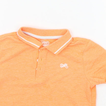 F&F Boys Orange   Basic Polo Size 4-5 Years