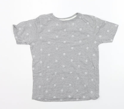 Primark Boys Grey Geometric  Basic T-Shirt Size 9-10 Years