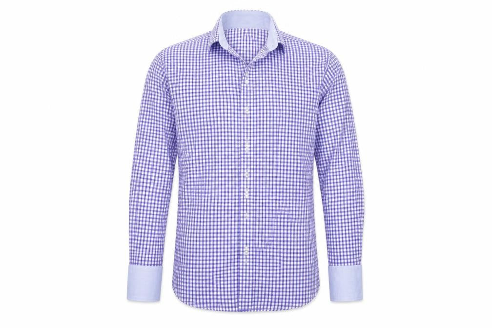 Mens UK Size 16.5 Carducci Blue  Button-Up Long Sleeve Casual Shirt