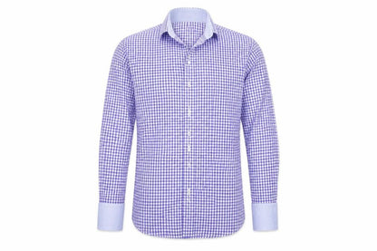 Mens UK Size 16.5 Carducci Blue  Button-Up Long Sleeve Casual Shirt