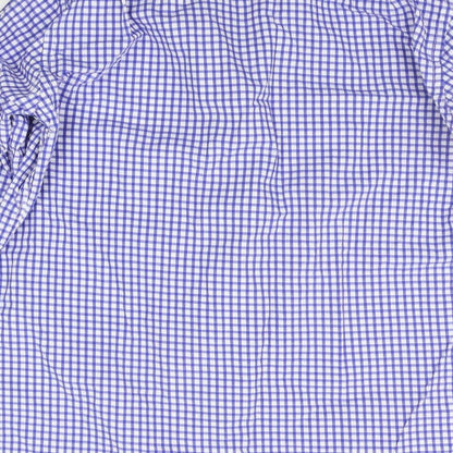 Mens UK Size 16.5 Carducci Blue  Button-Up Long Sleeve Casual Shirt