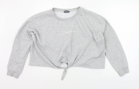 Primark Womens Grey   Pullover Jumper Size 12  - CROPPED