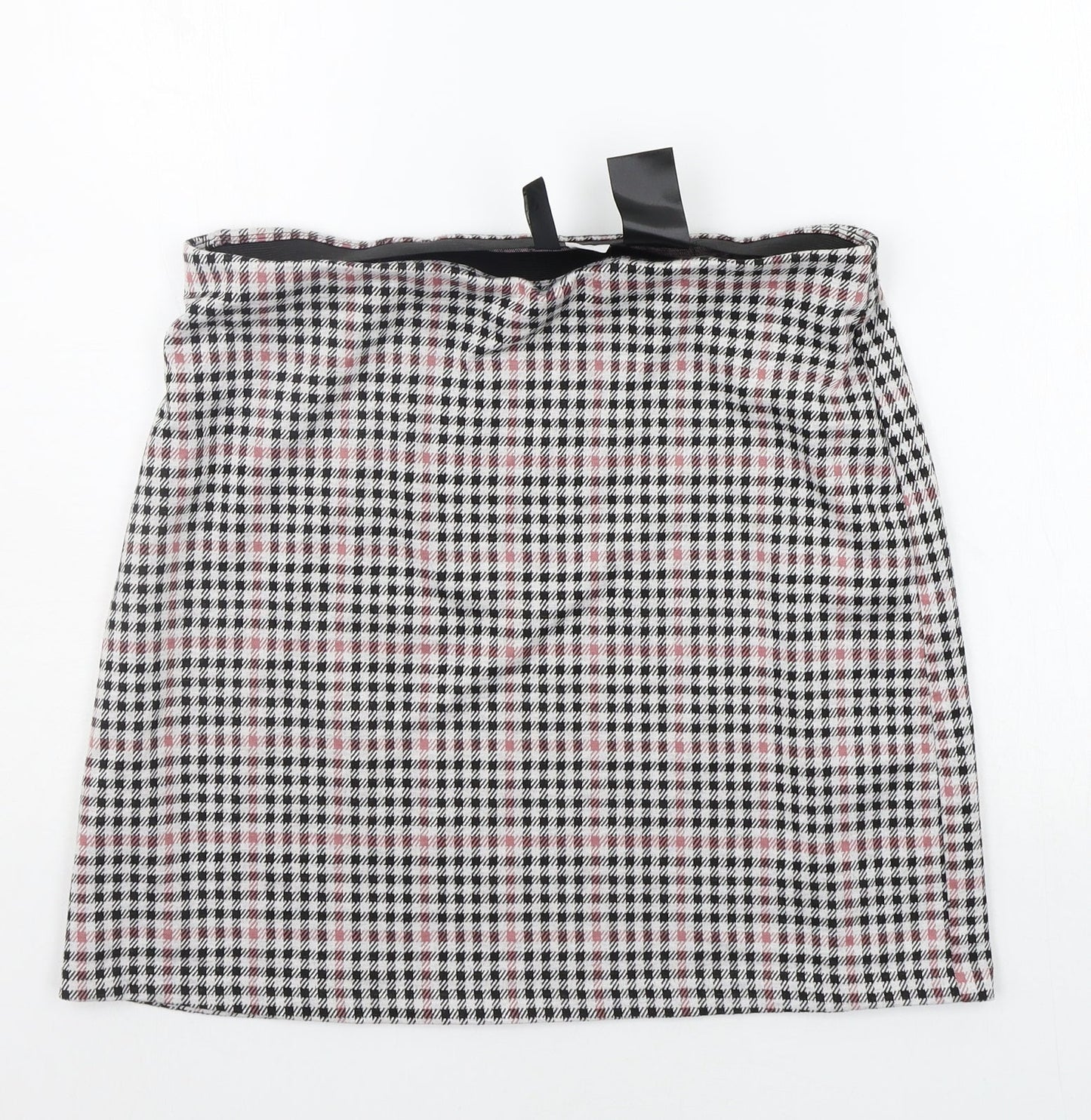 Divided Womens Black Check  A-Line Skirt Size M