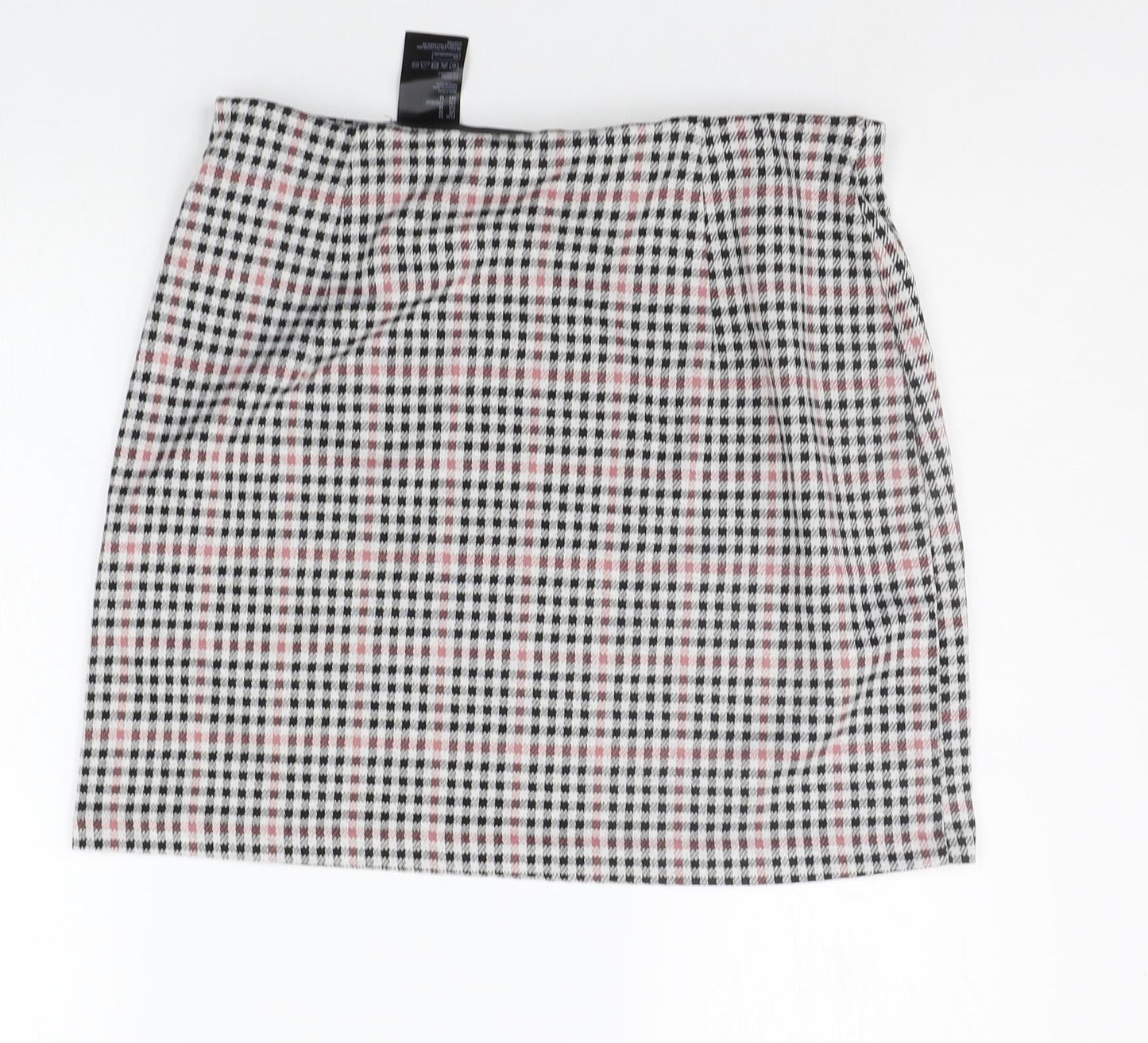 Divided Womens Black Check  A-Line Skirt Size M