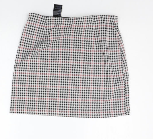 Divided Womens Black Check  A-Line Skirt Size M