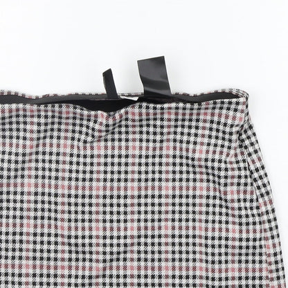 Divided Womens Black Check  A-Line Skirt Size M
