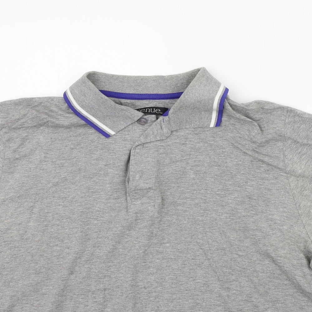 Avenue Mens Grey    Polo Size L