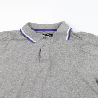 Avenue Mens Grey    Polo Size L