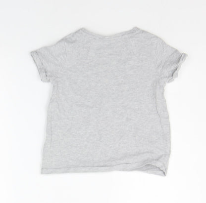 NEXT Girls Grey   Basic T-Shirt Size 6 Years