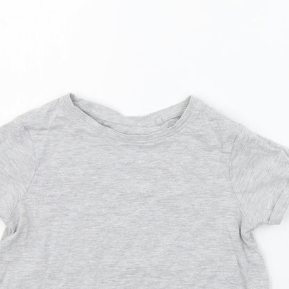 NEXT Girls Grey   Basic T-Shirt Size 6 Years