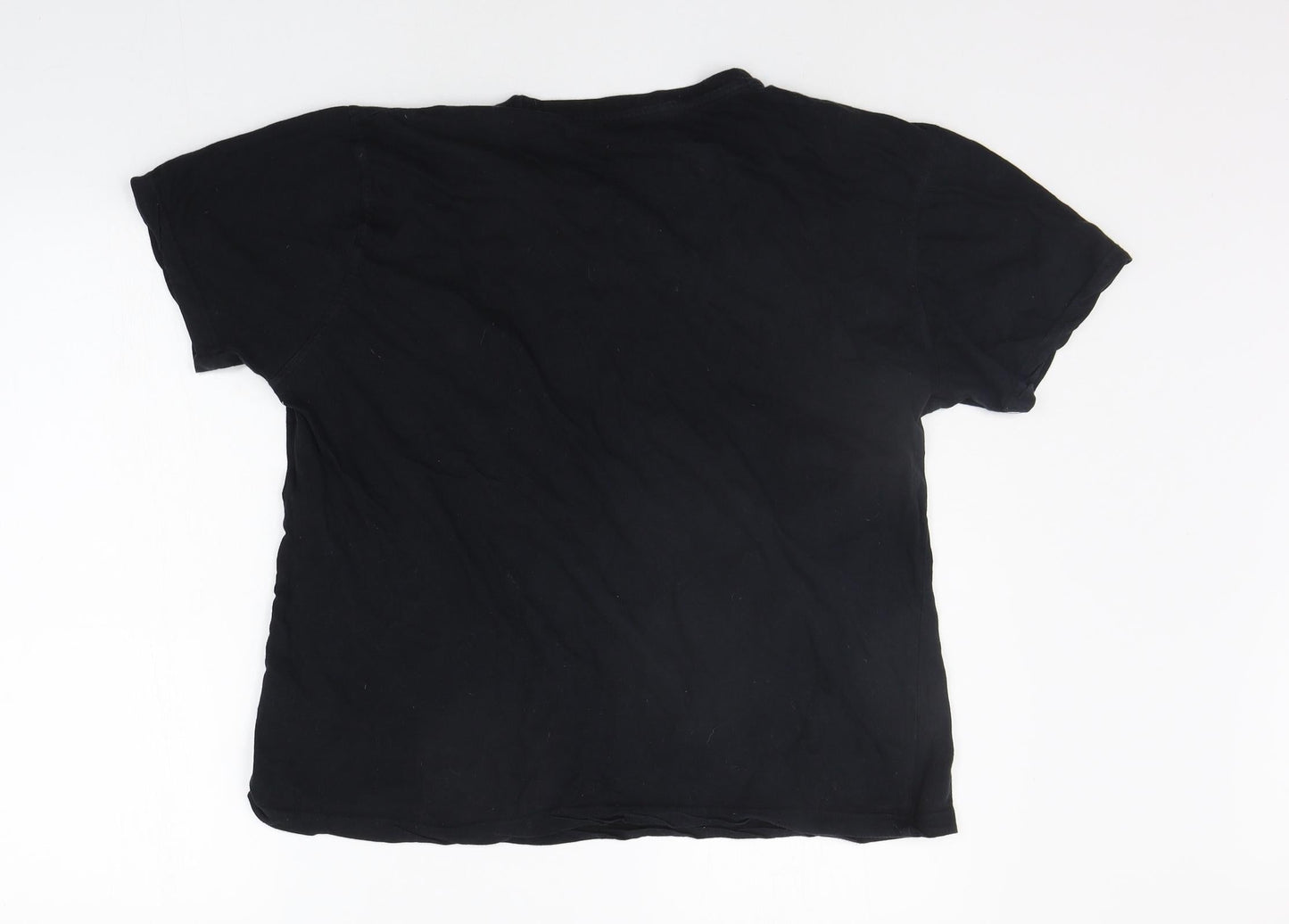 Womens UK Size L Peacocks Black Basic T-Shirt