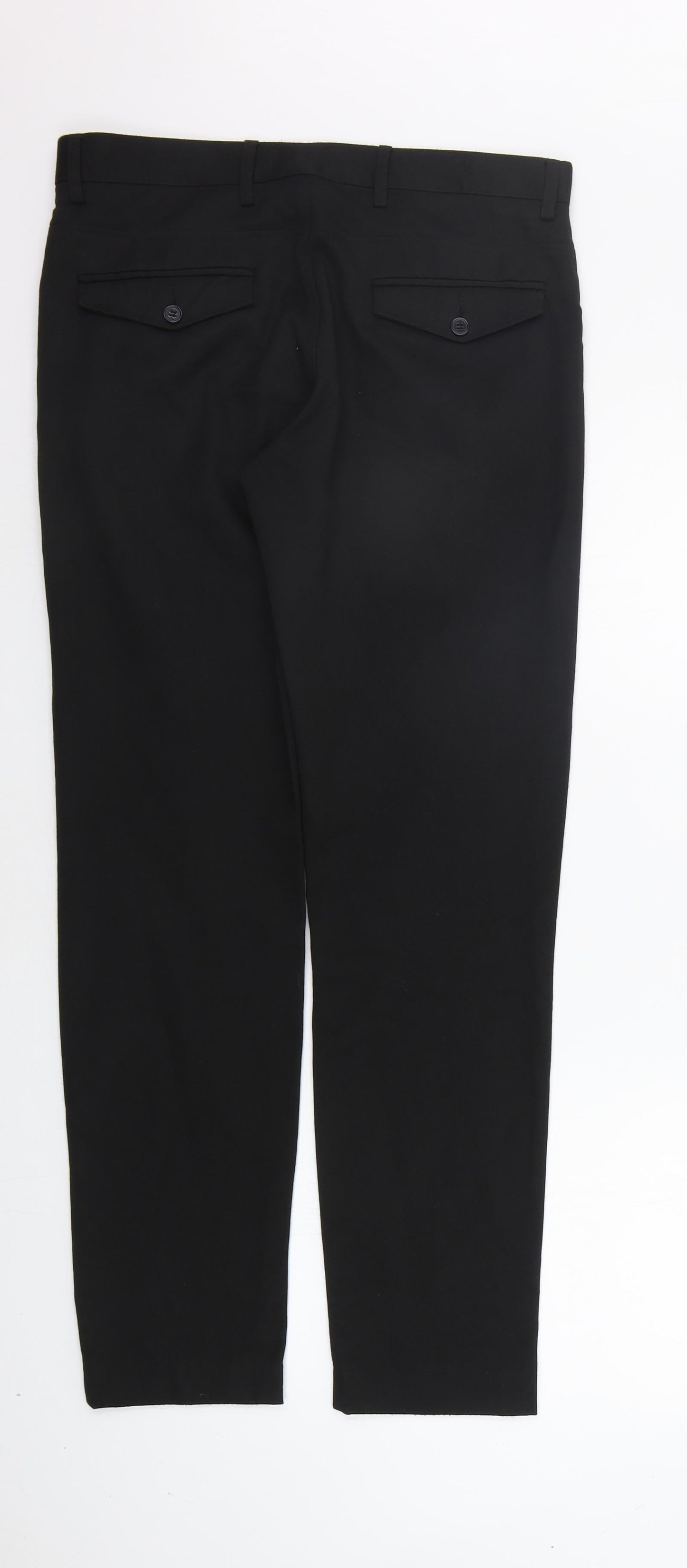 Womens UK Size 32 in Peacocks Regular Fit  Black Trousers
