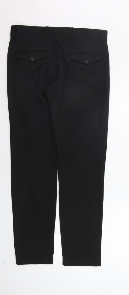 Womens UK Size 32 in Peacocks Regular Fit  Black Trousers
