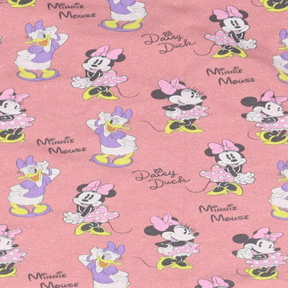 NEXT Girls Pink Geometric  Pullover Jumper Size 10 Years  - mini mouse