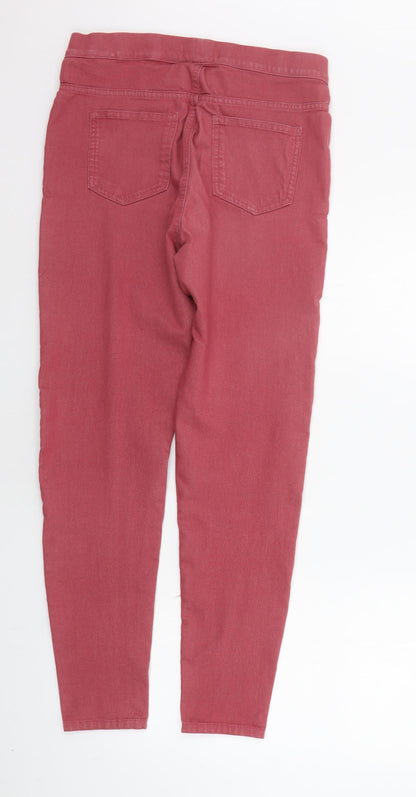 Womens UK Size 12 Marks and Spencer  Jegging Red Leggings