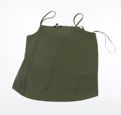 Womens UK Size 14 New Look Green Basic Tank