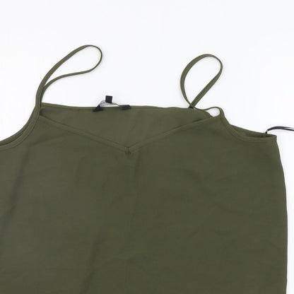 Womens UK Size 14 New Look Green Basic Tank