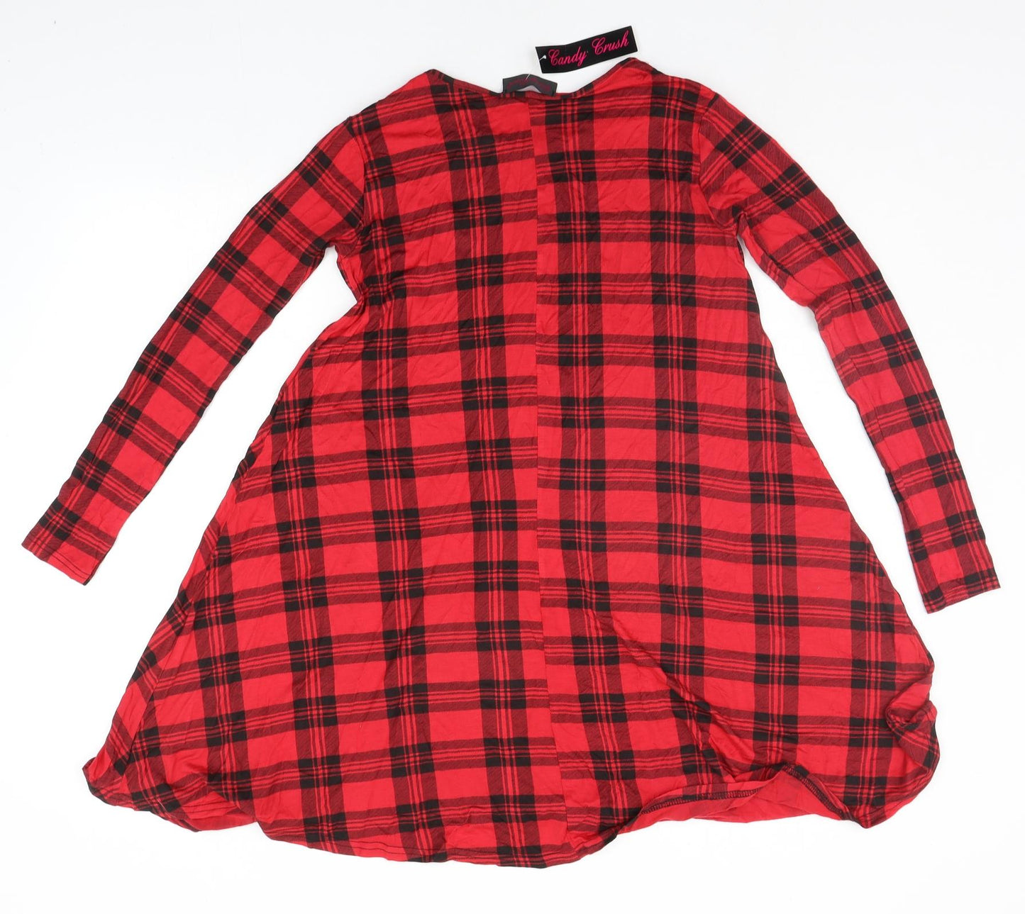 candy brush Womens Red Check  A-Line  Size M